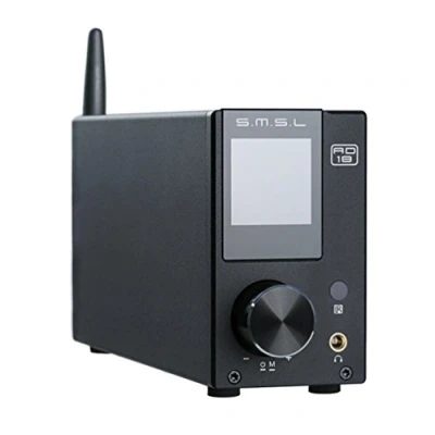 Immagine di amplificatore audio stereo SMSL AD18 HIFI con Bluetooth 4.2, supporta Apt X, USB DSP Full Digital 2.1 per altoparlanti, piccolo 80 Wx2 classe D uscita subwoofer