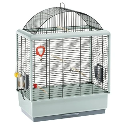 Immagine di Ferplast Gabbia per Canarini Uccelli PALLADIO 4, Tetto Panoramico, Completa di Accessori, 59 x 33 h 69 cm.