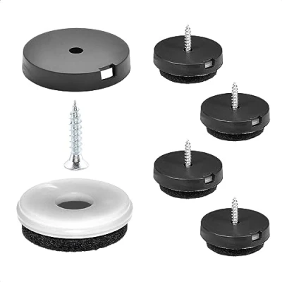 Immagine di WAGNER QuickClick® Feltrini per sedie e mobili da avvitare I Set 4x base + vite inserto intercambiabile feltro robusto NATURAL diametro Ø 30 mm Fatto in DE 15785300