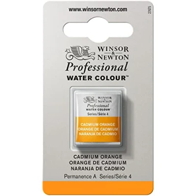 Immagine di Winsor &amp; Newton 8840161 Professional Vernici ad acquerello, vivaci e resistenti alla luce, pigmenti per artisti nella concentrazione più forte, 1/2 GODET Giallo Di Cadmio Arancio ROW