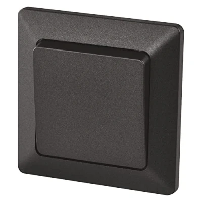 Immagine di EMOS interruttore intercambiabile nero, della luce con un bilanciere, 250 V /10 AX, plastica, senza presa a incasso, classe di protezione IP20 per interni