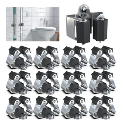 Immagine di 3 H Porta Scope,Appendi Scope a Muro 20 Pezzi,Porta Parete Materiale in Acciaio di Molla 0.7mm, Non 0.5mm per Cucina, Giardino, Garage, Bagno, Ufficioare(20)