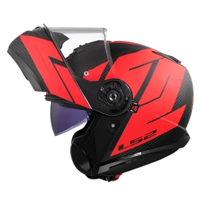 Immagine di LS2, Casco Moto Modulare STROBE II CODE Matt Black Red, L