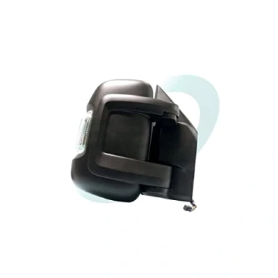 Immagine di specchio retrovisore esterno Spj E 2321 Sx zigrinato bianco elettrico convesso, termico, Braccio corto per veicolo con guida a
