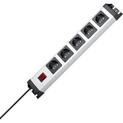 Immagine di Kopp Powerversal 226620015 Ciabatta elettrica a 5 ingressi con interruttore luminoso, IP 20
