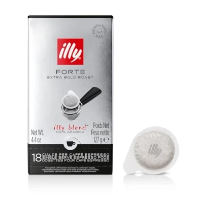 Immagine di illy Caffè in Cialde E.S.E. Monodose tostato FORTE 12 confezioni da 18 cialde, Totale 216