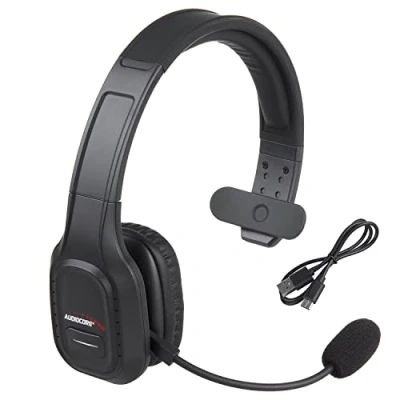 Immagine di Audiocore AC864 Auricolare Bluetooth Microfono Cancellazione del rumore Ideale per Call Center Cuffie over ear 32 ore di conversazione Vivavoce Wireless compatibile con Google Assistant e Siri