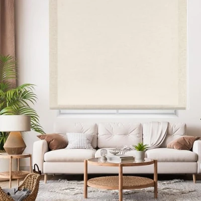 Immagine di Blindecor Ara Tenda a rullo traslucida tinta unita Lino, 180 x 200 cm (Larghezza Altezza) Dimensioni del tessuto 177 195 per interne