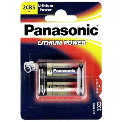 Immagine di Panasonic 2CR5 Micropila al Litio per Fotocamera, in Blister, Rosso/Oro