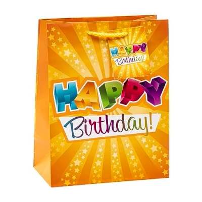 Immagine di TSI Confezione da 3 sacchetti regalo Happy Birthday, dimensioni medie (altezza x larghezza profondità) 23 18 10 cm, art. n. 84014 1