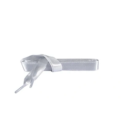 Immagine di Kaps Lacci per Scarpe in Raso Satin Casual, da Ginnastica, Sneakers, Alta Qualità e Resistenza, 1 Paio (90 cm 36 inch 5/6 paia di occhielli/Argento)