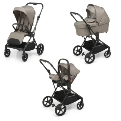 Immagine di Foppapedretti Spritz I Size, Sistema Modulare Combinato per Bambini, Navicella Passeggino e Seggiolino auto Vanilla