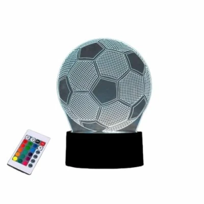 Immagine di I TOTAL ® Lampada LED 3D con base touch e telecomando cambia colore tech gadget (FOOTBALL)