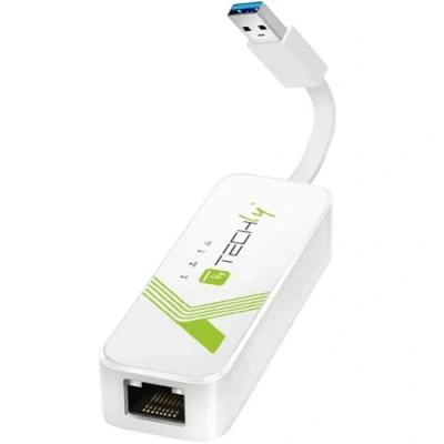 Immagine di Techly 109740 Adattatore Convertitore USB 3.0 Ethernet Gigabit RJ45 LAN Bianco