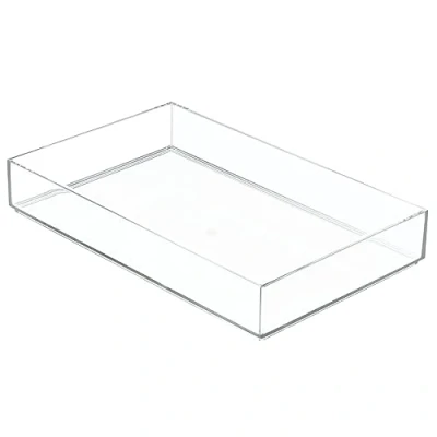 Immagine di iDesign Portaposate cassetto, Separatore cassetti extra grande in plastica, Organizer ideale per posate e altri utensili da cucina, trasparente