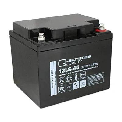 Immagine di Q Batteries Batteria 12LS 45 12V 45Ah al piombo in tessuto non tessuto, AGM VRLA con VdS