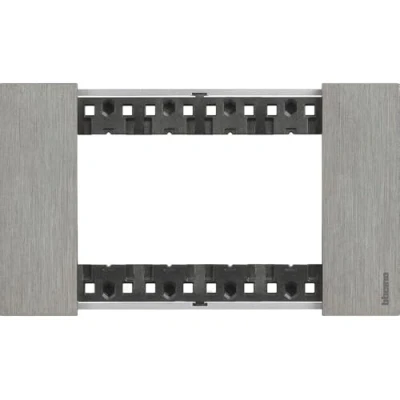 Immagine di Bticino KA4804ZG Living Now Placca 4 Moduli, Acciaio, 147.5 x 86 20 mm