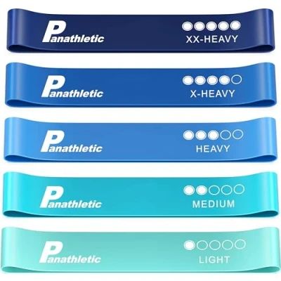 Immagine di Elastici Fitness, Set di 5 Bande Livelli Resistenza, Guida agli Esercizi, eBook in Italiano, Borsa da Trasporto 5x elastico palestra, fasce elastiche, banda elastica, fascia per uomo e donna