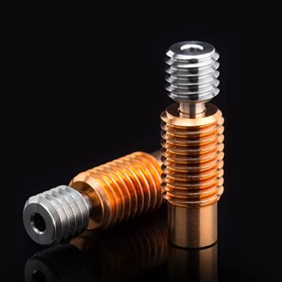 Immagine di BZ 3D V6 Bi Metal Heatbreak Rame+ Lega Titanio Bimetallico Prusa Tutto Metallo per Blocco Riscaldatore Volcano Hotend i3 MK3/MK3S.(2 Pezzi)