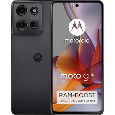 Immagine di moto g75 5G (8/256GB, display 6.78&quot; FHD+ 120Hz, 50MP+8MP+Sensore antisfarfallio, Qualcomm Snapdragon 6 Gen 3, selfie 16MP, 5000mAh, ricarica rapida 30W, Android 14), Charcoal Grey