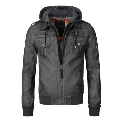Immagine di Indicode Jeans Aaron Giacca in similpelle, Uomo, Taglia: Medium, Raven