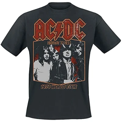 Immagine di AC/DC Highway To Hell Tour &#039;79 Uomo T Shirt Nero M 100% Cotone Regular