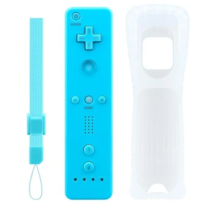 Immagine di OSTENT Sensore di Movimento Controller Remoto Senza fili Bluetooth per Nintendo Wii Console Game Colore Blu