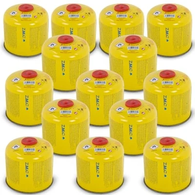 Immagine di Z.M.C 14 cartucce di gas da 300 g, propano/butano 600 ml, cartuccia a EN417, filettatura europea, vite per fornelli gas, bruciatore erbacce, scatola