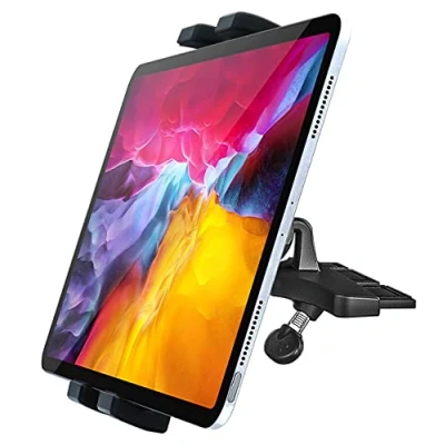 Immagine di Supporto Tablet Auto CD Slot, woleyi Porta &amp; Cellulare Lettore a Rotazione 360, per iPad Pro 9.7 10.5 11 Air Mini 5 4 3 2, Galaxy Tab, iPhone 12 Max e 11&quot; Smartphone