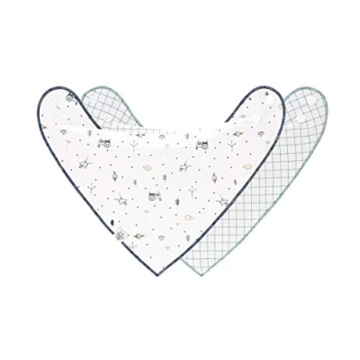 Immagine di LÄSSIG Bavaglino Sciarpa Triangolo Set di sciarpe per bambini piccoli (2 pezzi) reversibile con bottoni a pressione in cotone organico/Baby Bandana Garden Explorer Traktor