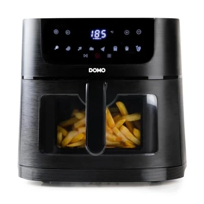 Immagine di DOMO Deli freyer Friggitrice ad aria calda 1800 W con display , Rivestimento antiaderente, Protezione da surriscaldamento, Funzione timer Nero