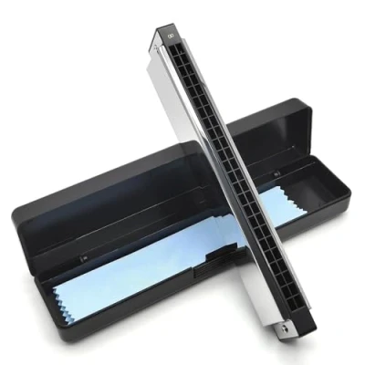 Immagine di Armonica Polifonica A 24 Fori Chiave C A/B/D/E/F/G/A #/C #/D #/F #/G # Tremolo Per Principianti(B)