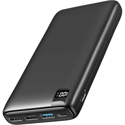 Immagine di A ADDTOP 22,5W Power Bank Batteria Esterna 26800mAh Caricabatterie Portatile Ricarica Rapida Alta Capacità PDQC 3.0 con 3 USB &amp; 1 C, LED per Smartphone, iPhone e Tablet