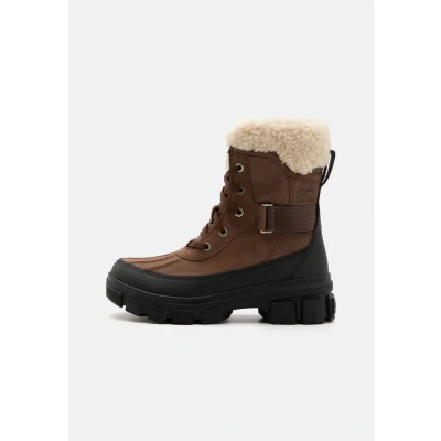 Immagine di Sorel Torino Parc Boot WP, Stivali da Neve Impermeabili, Donna, Tobacco/Black 5, 38 EU