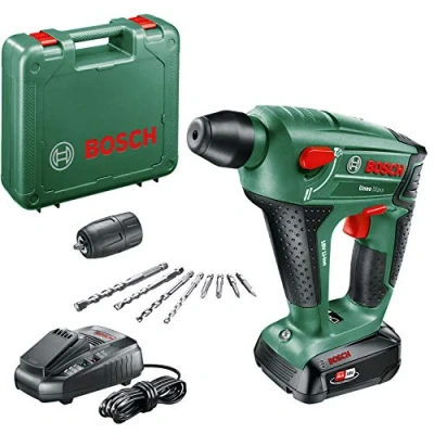 Immagine di Bosch Home and Garden UneoMaxx SDS Quick Martello perforatore a batteria 18 V 2.5 Ah Li Ion incl. ricaricabile, accessori, valigia