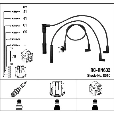 Immagine di NGK 8510 Kit Cavi Accensione 5