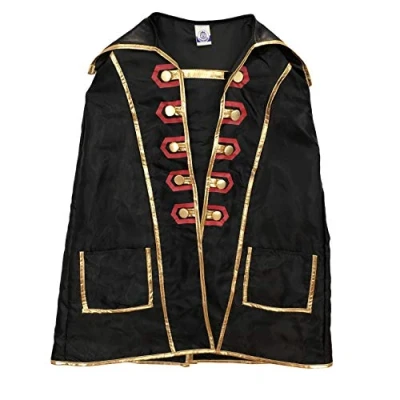 Immagine di Liontouch Mantello da Pirata Capitan Cross per Bambini, con Teschio Avventure Veri Corsari dei Sette Mari Capo Ideale Travestimenti, Costume Pirata, Festa in Maschera