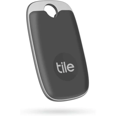 Immagine di Tile Pro (2022) Bluetooth Trova oggetti, 1 Pezzo, Portata di rilevamento 120 m, compatibile con Alexa e Google Smart Home, iOS Android, chiavi, telecomandi altro, Grigio