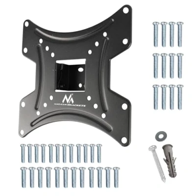 Immagine di Maclean Supporto inclinabile per TV o monitor da parete, max. VESA max 200x200, 23 43&quot;, 30 kg, nero, Ultra sottile soli 55 mm, Universale LCD, LED e OLED, MC 414
