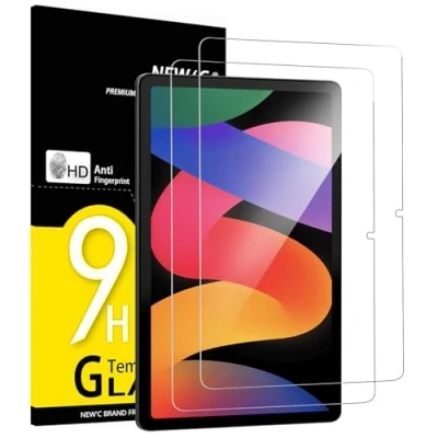 Immagine di NEW&#039;C 2 Pezzi, Pellicola Prottetiva per Xiaomi Redmi Pad SE 11 Pollici, Vetro Temperato, Senza Bolle, Durezza 9H, 0,33mm Ultra Trasparente, Resistente