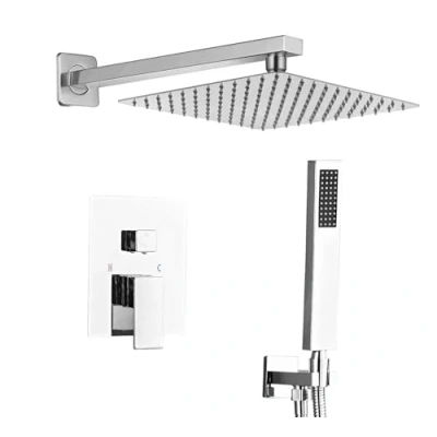 Immagine di Sanitemodar Set Doccia Incasso Cromo, Miscelatore con 25x25cm Soffione, kit Doccetta