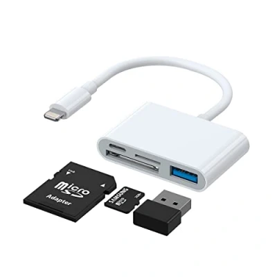 Immagine di Joyroom Adattatore da Lightning a USB OTG S H142 lettore di schede SD, microSD (bianco)