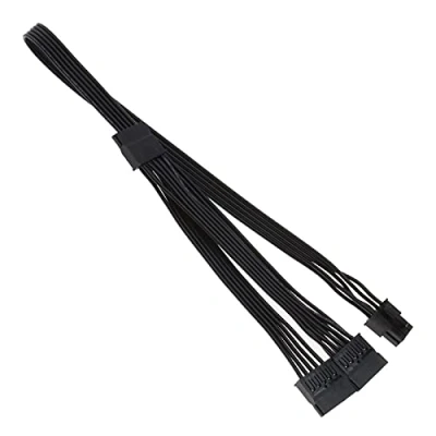 Immagine di YINETTECH Cavo Di Alimentazione Adattatore Interfaccia Disco Rigido SATA Da 6 Pin Maschio A 3x 15 Femmina 1007 18 AWG Compatibile con Corsair Gli Alimentatori Modulari