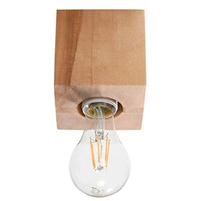 Immagine di SOLLUX lighting Soffitto legno chiaro ABEL L: 10, B: H: E27, dimmerabili