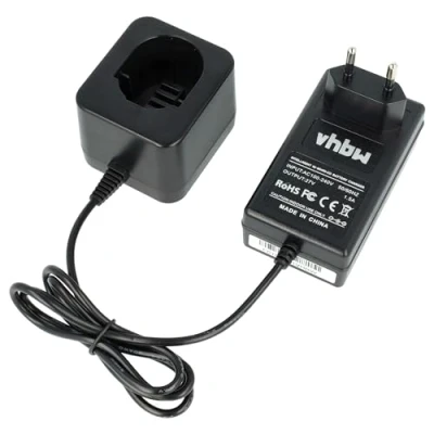Immagine di Caricabatteria vhbw 220V compatibile con utensile Black &amp; Decker AST12, AST12XC, AST2, AST2XC, CD12, CD1202GK, CD1202K, CD120GK, CD120GK2, CD12C