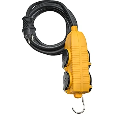 Immagine di Brennenstuhl, Brennenstuhl 1151731 prolunga valvola 4 prese Powerblock IP44 5m H07RN F 3G2,5 nero, B01172LOWW