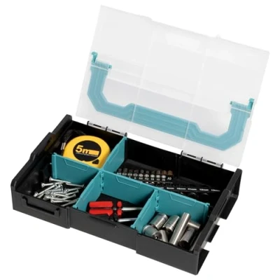 Immagine di Navaris Valigetta Porta Minuteria Cassetta Attrezzi Vuota per Minuterie Organizer Viti e Portaminuteria Scomparti Personalizzabili Impilabile