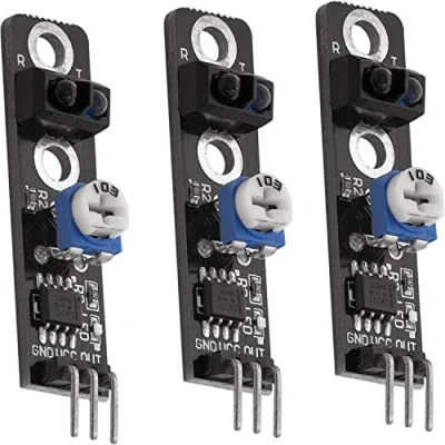 Immagine di AZDelivery 3 x KY 033 Modulo Sensore di Rilevamento Linea TCRT5000 compatibile con Arduino incluso un E Book!