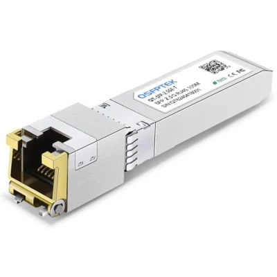 Immagine di QSFPTEK ricetrasmettitore da 2,5 GBASE T SFP a RJ45, modulo Ethernet in rame, mini GBIC compatibile per Cisco GLC T/SFP GE T, fino 100 m