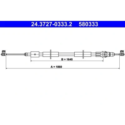 Immagine di ATE 24.3727 0333.2 Cavo Freno 1860 CITROËN: Xsara Picasso